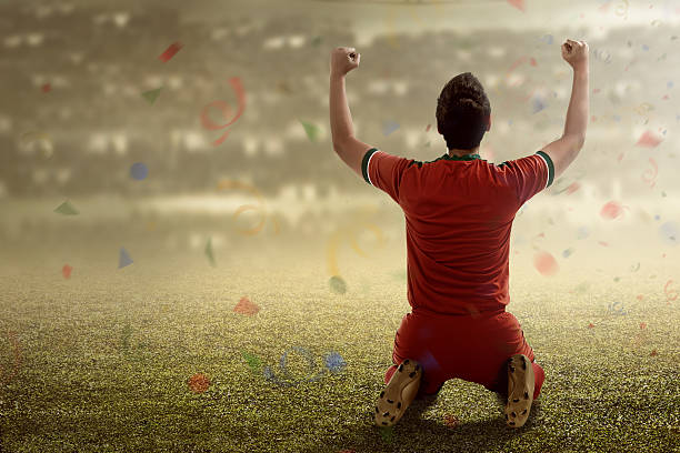 Winning football player