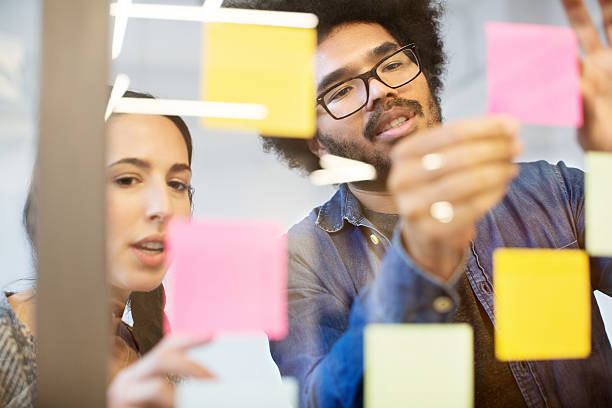 istock Business colleagues discussing over reminders 528048268