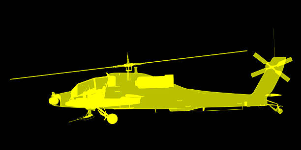futuriste x-ray image de hélicoptère d'attaque - fururistic photos et images de collection