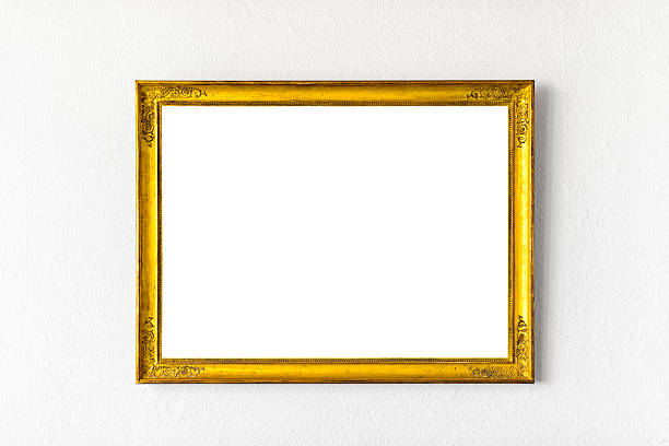 istock huge golden picture frame with clipping path included 528051334