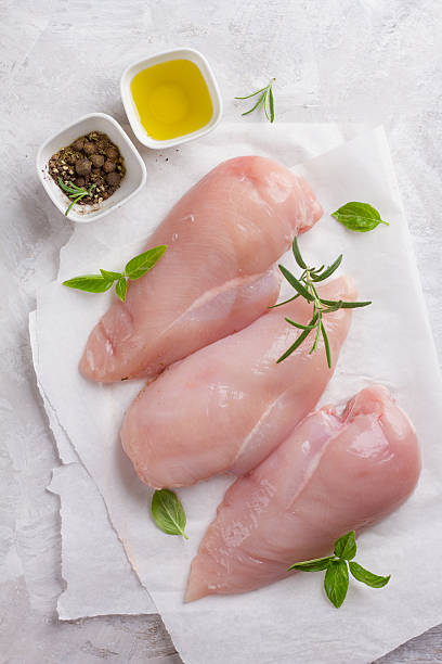 istock Raw chicken breast with spices 528052750