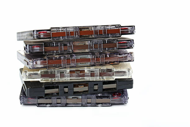istock Audio tape cassette isolated on a white 528053962