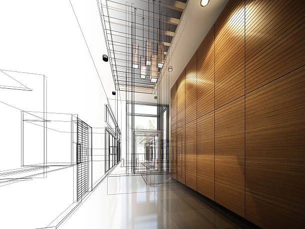 sketch design of interior hall