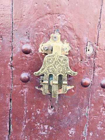 Hamsa on a door in Marrakech