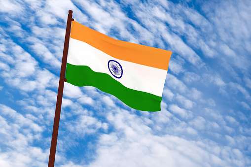 3d Rendering India Flag Stock Photo - Download Image Now - Backgrounds,  Blue, Business - iStock