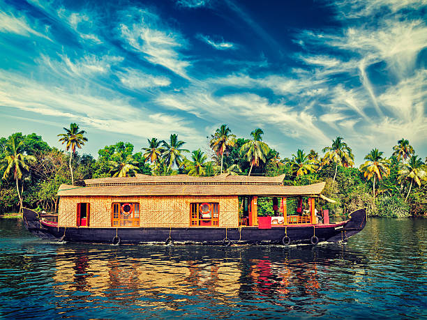 istock Houseboat on Kerala backwaters, India 528063370