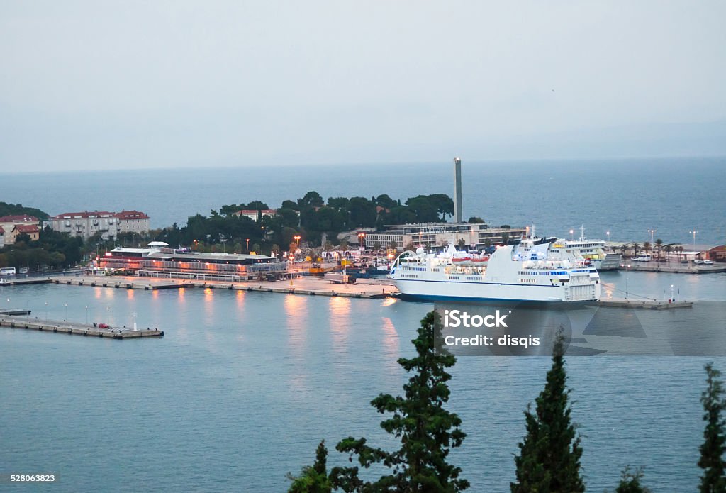 Cruiser in port Adriatic Sea Stock Photo