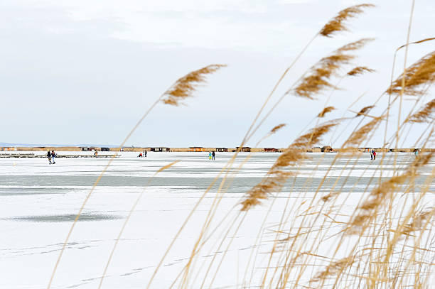 patinagem no gelo do lago - eisfläche imagens e fotografias de stock