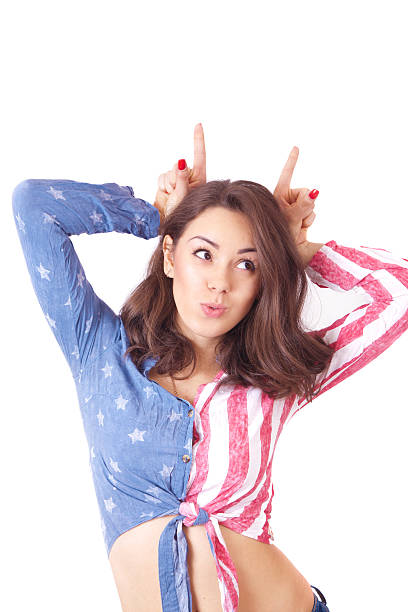 istock Cute young girl naughty 528064587