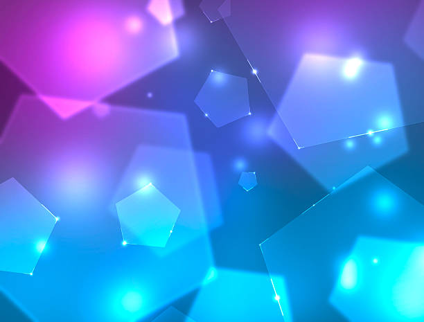 istock Background with blue and purple pentagons. 4k resolution. 528064981
