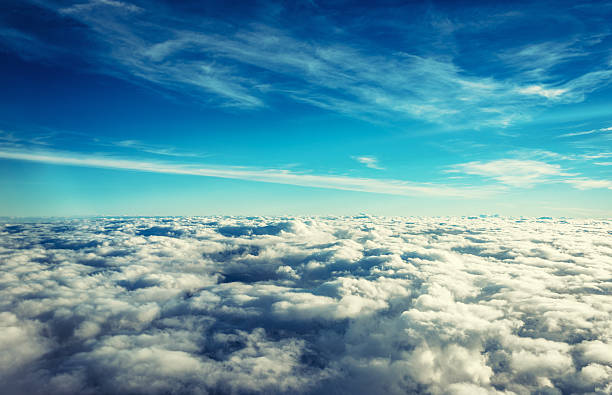 istock Aerial view of clouds from the sky 528065213