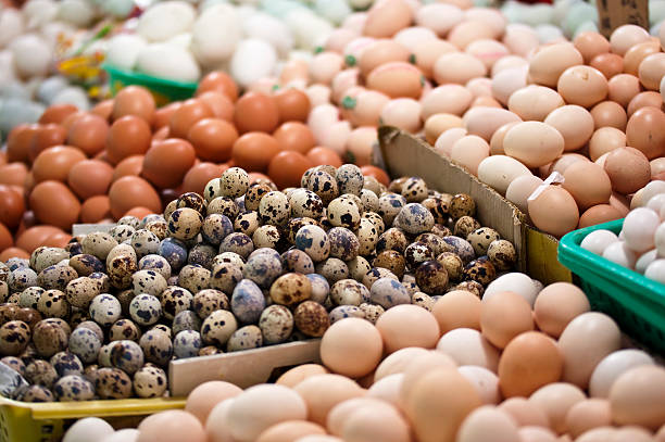 Choice of different eggs in an asian market