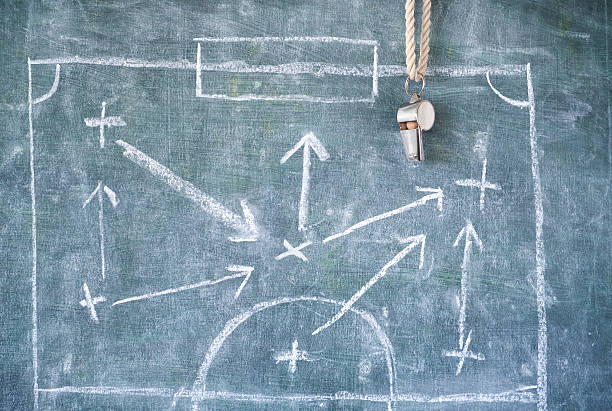 istock tactical diagram and whistle of soccer trainer 528068094