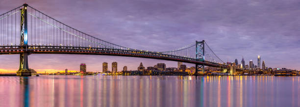 istock Ben Franklin bridge and Philadelphia skyline 528068429