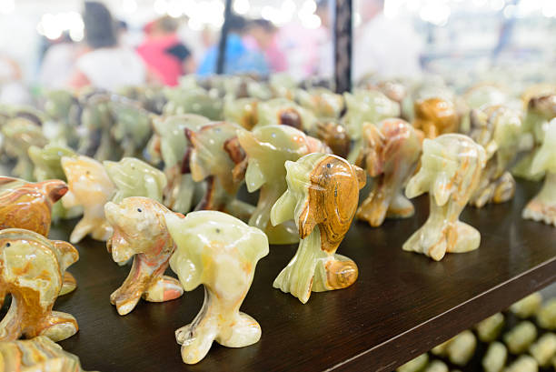 istock Souvenir fish figurines made of stone onyx 528068969