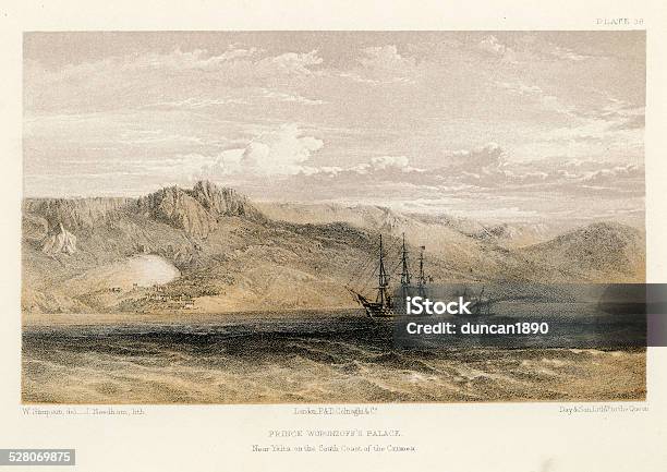 Crimean War Prince Wuronzoffs Palace Stock Illustration - Download Image Now - 19th Century, 19th Century Style, Crimean War