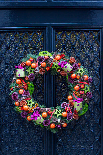 istock Christmas door decoration 528071414
