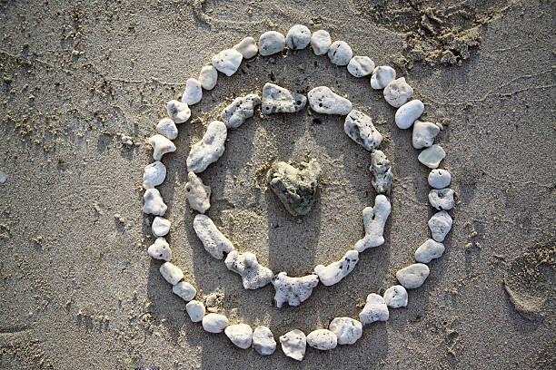Heart shaped natural stone surface