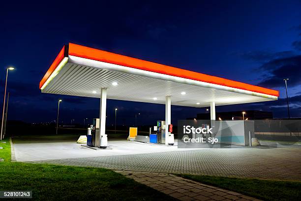 Retail Gasoline Station Stock Photo - Download Image Now - Station, Fuel and Power Generation, Fossil Fuel