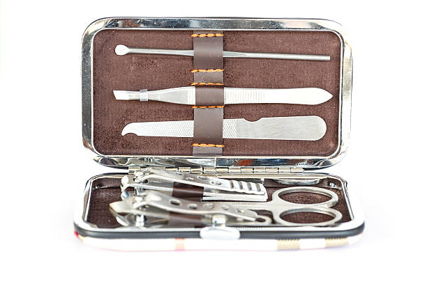 istock Tools of a manicure set on a white background 528104069