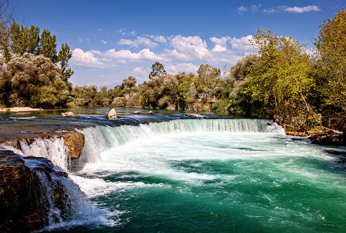 Manavgat Waterfall on a summer's day