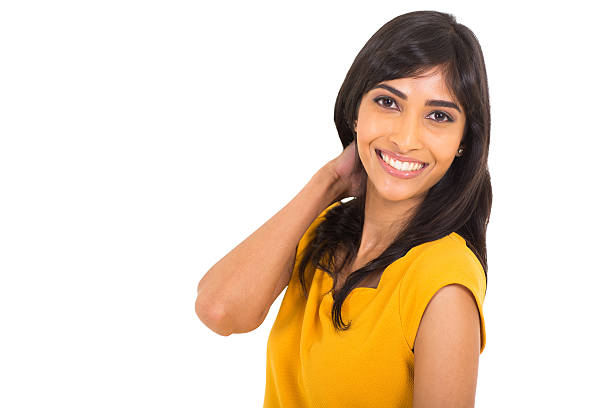 istock indian woman posing on white background 528129915