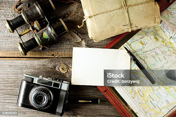 Letter From Travel Stock Photo - Download Image Now - Diary, Leather, Old-fashioned