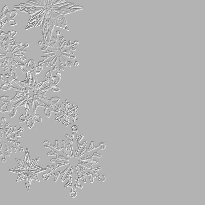 Christmas snowflakes on gray textured background