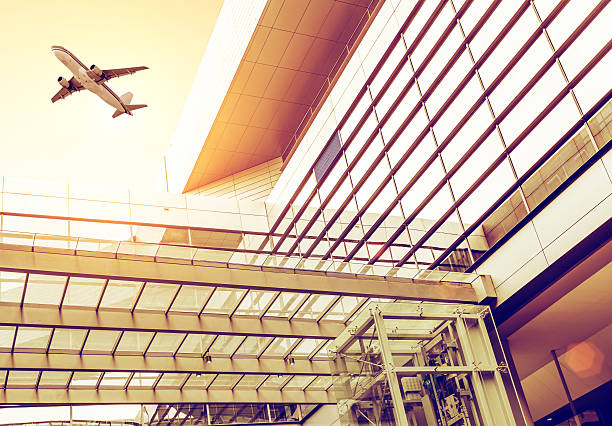 istock Terminal building and aircraft 528133387