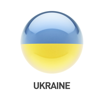 Ukraine Flag isolated on white background