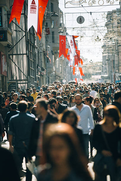 istock Crowded Istiklal street in Istanbul 528135257