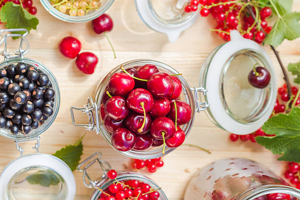 istock Top view summer fruits prepared Preserving 528135513
