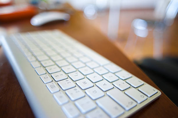 istock Wireless aluminum keyboard detail 528136133