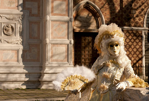 carnaval de venecia 2014 - san zaccaria horizontal looking at camera outdoors fotografías e imágenes de stock