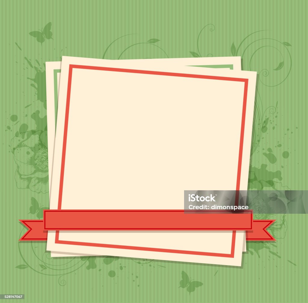 Green background with paper frame Green vector background with white paper frame. EPS 10 file, contains transparencies. 1940-1949 stock vector