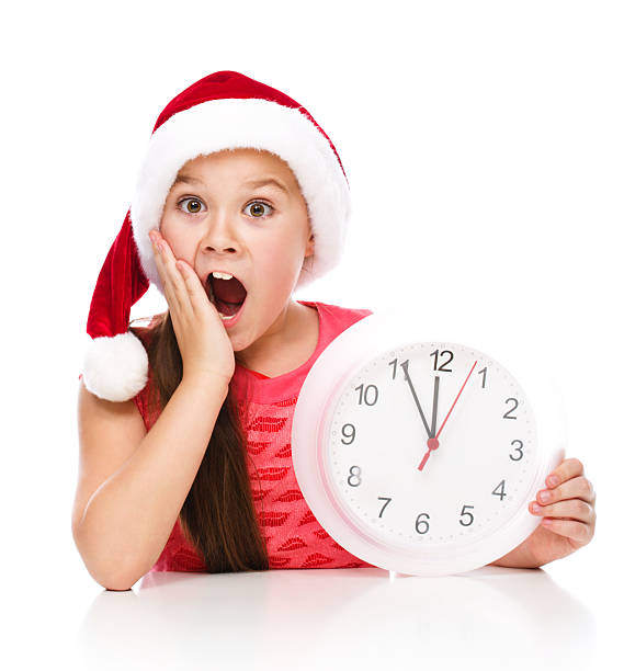 istock Christmas. Girl in santa 528147709