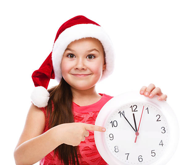 istock Christmas. Girl in santa 528148815