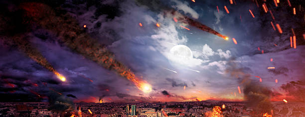 Fantasty picture of the apocalypse Fantasty photo of the apocalypse apocalypse fire stock pictures, royalty-free photos & images