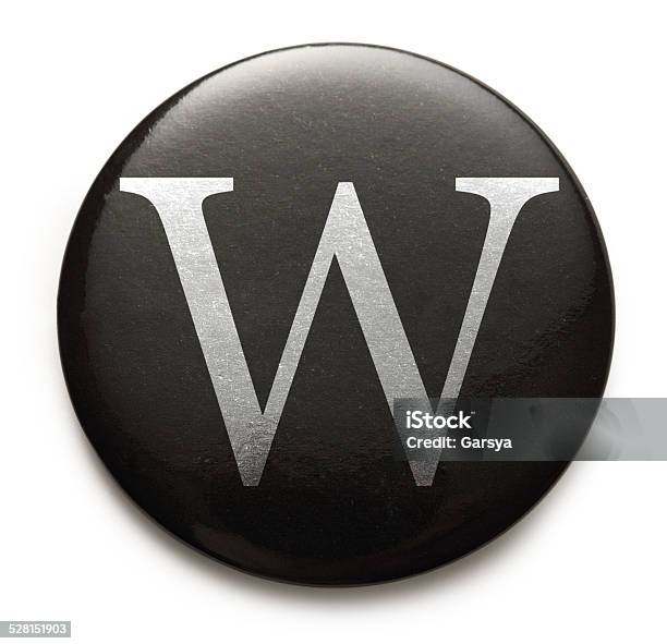 Latin Letter W Stock Photo - Download Image Now - Alphabet, Alphabetical Order, Badge