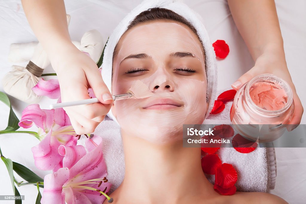 spa environment portrait of young beautiful woman in spa environment Adult Stock Photo