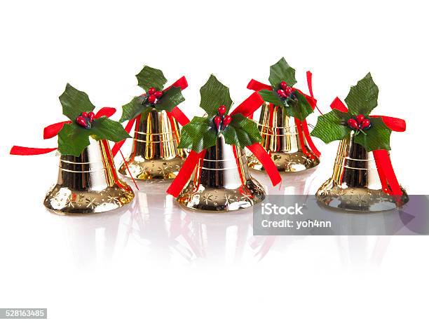 Gold Christmas Bells Stock Photo - Download Image Now - Blank, Bright, Celebration