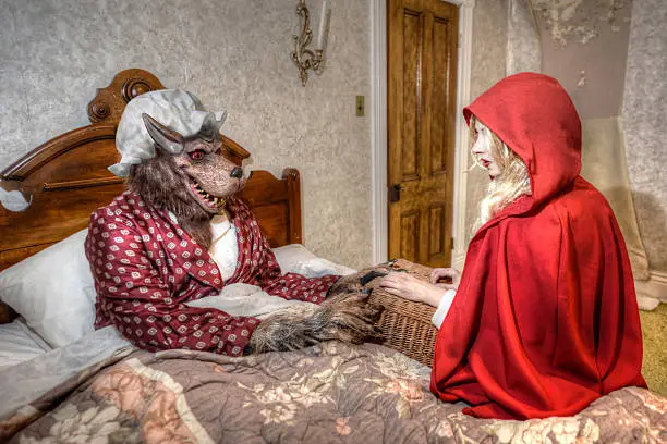 Little Red Riding Hood visits Grandmother