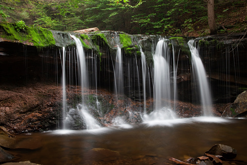 Waterfall in the Appalachian Mountains of Pennsylvania.