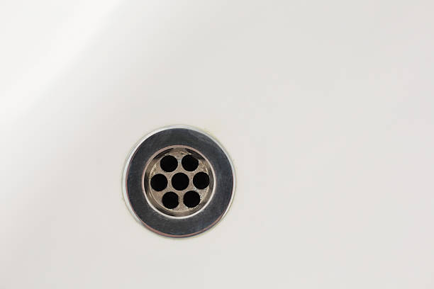 istock Overhead of drain in sink 528165929