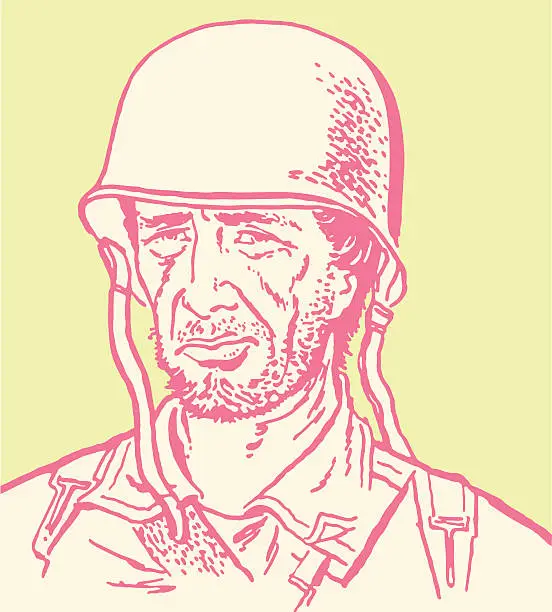 Vector illustration of Military Soldier