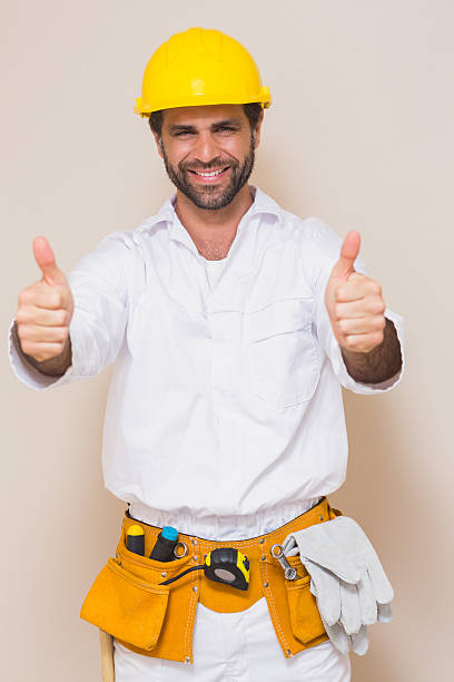istock Handyman showing thumbs up to camera 528166739