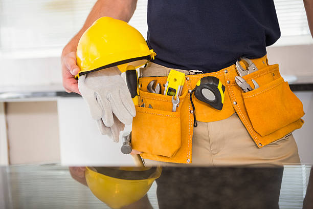 istock Close up of man with tool belt 528167391