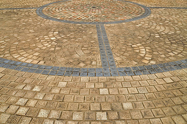 istock Marble floor in the city square 528179587