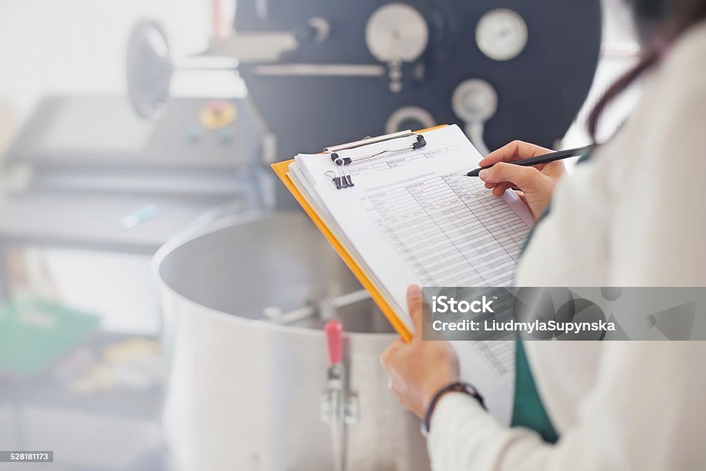 Woman checking quality of coffee Bali Food Stock Photo