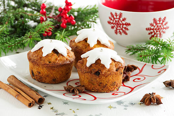 istock Pumpkin and carrot muffins on New Year's table. 528182071